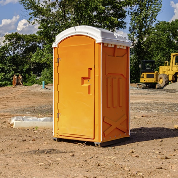 how often are the porta potties cleaned and serviced during a rental period in Merlin